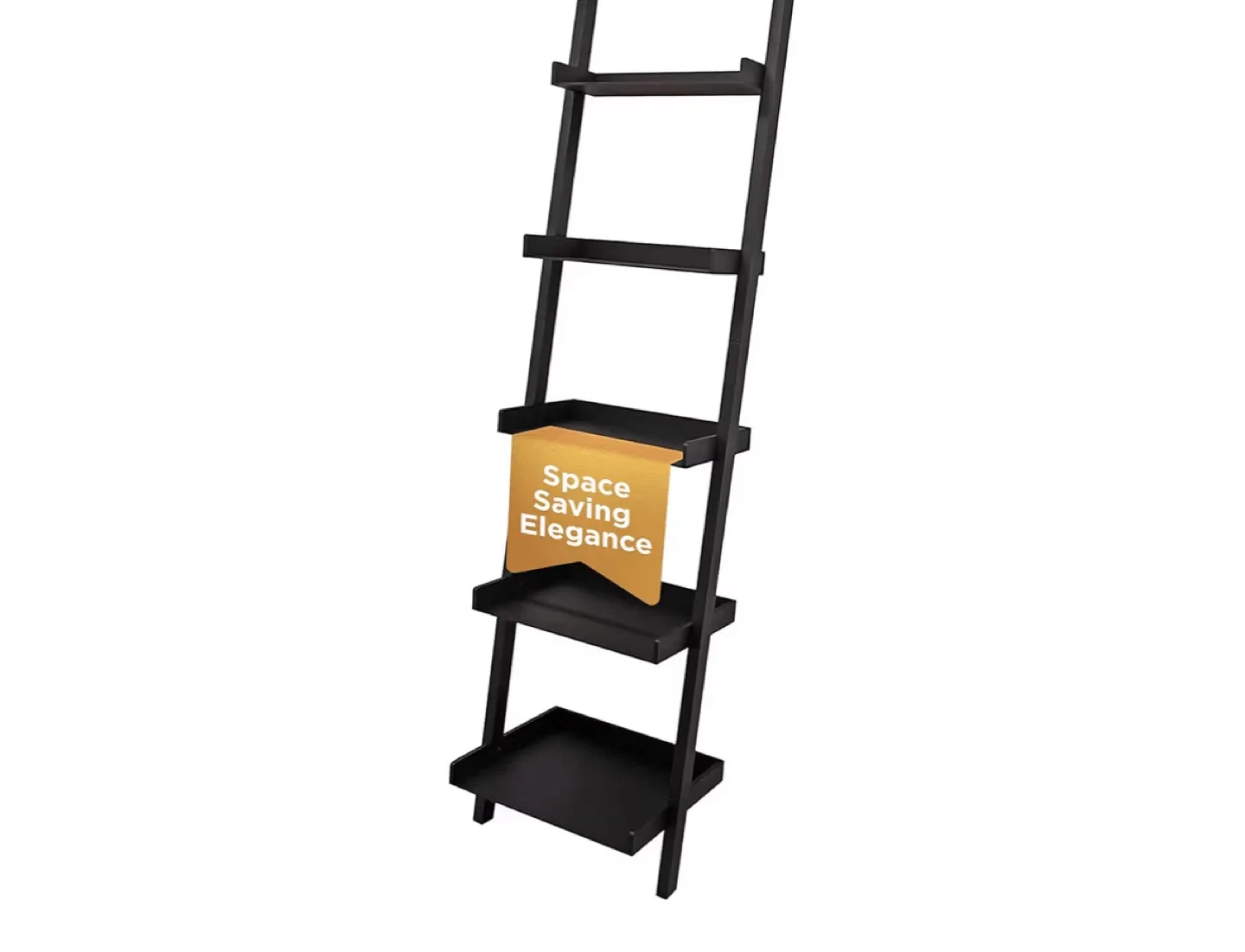 Black Ladder Shelf - Space Saving Elegance
