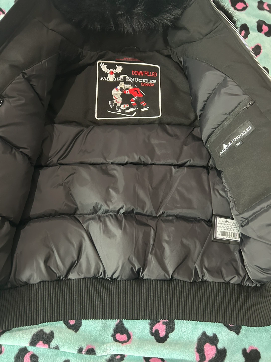Moose Knuckles Black Bomber Jacket - photo 3