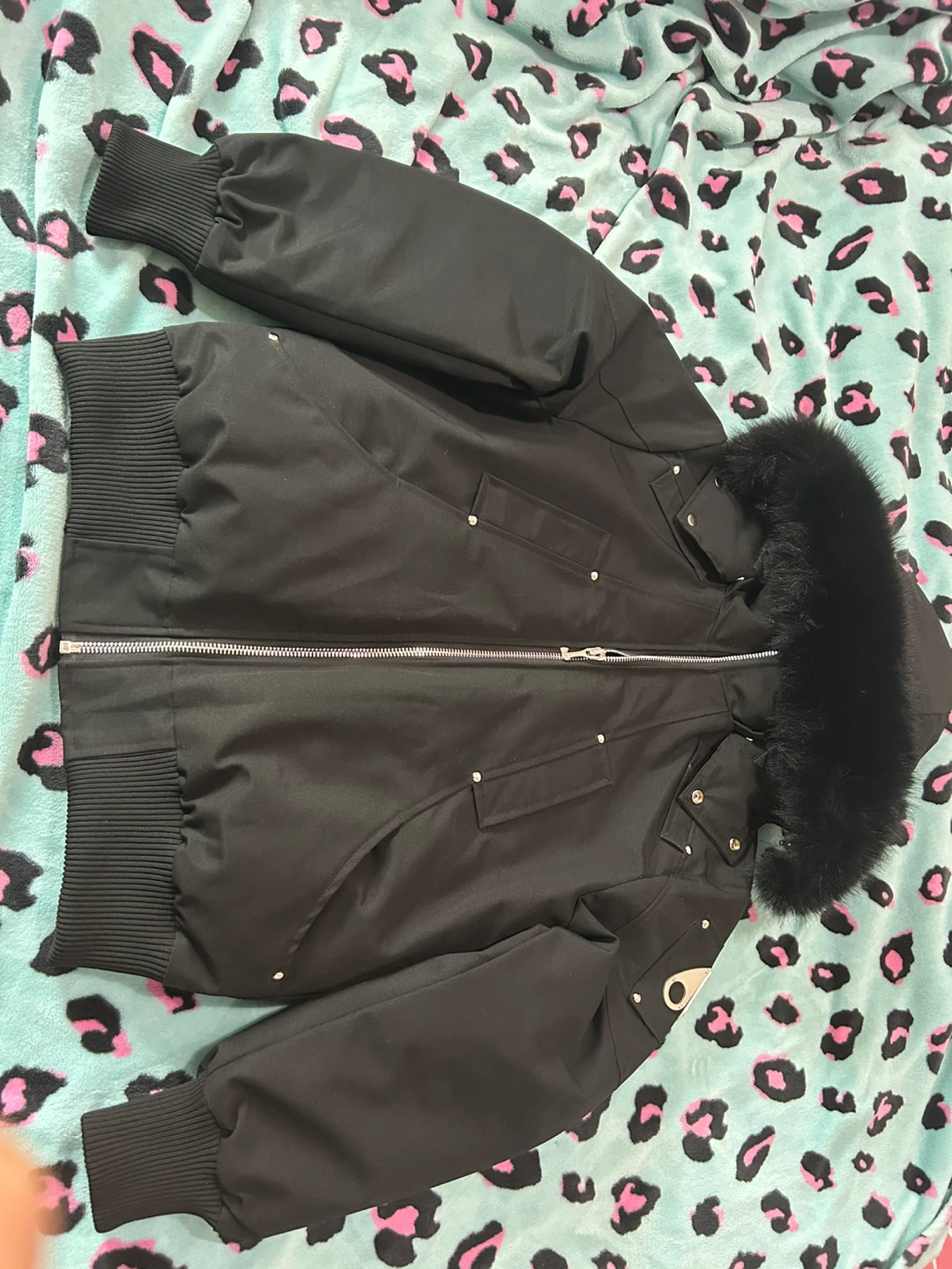 Moose Knuckles Black Bomber Jacket - photo 2