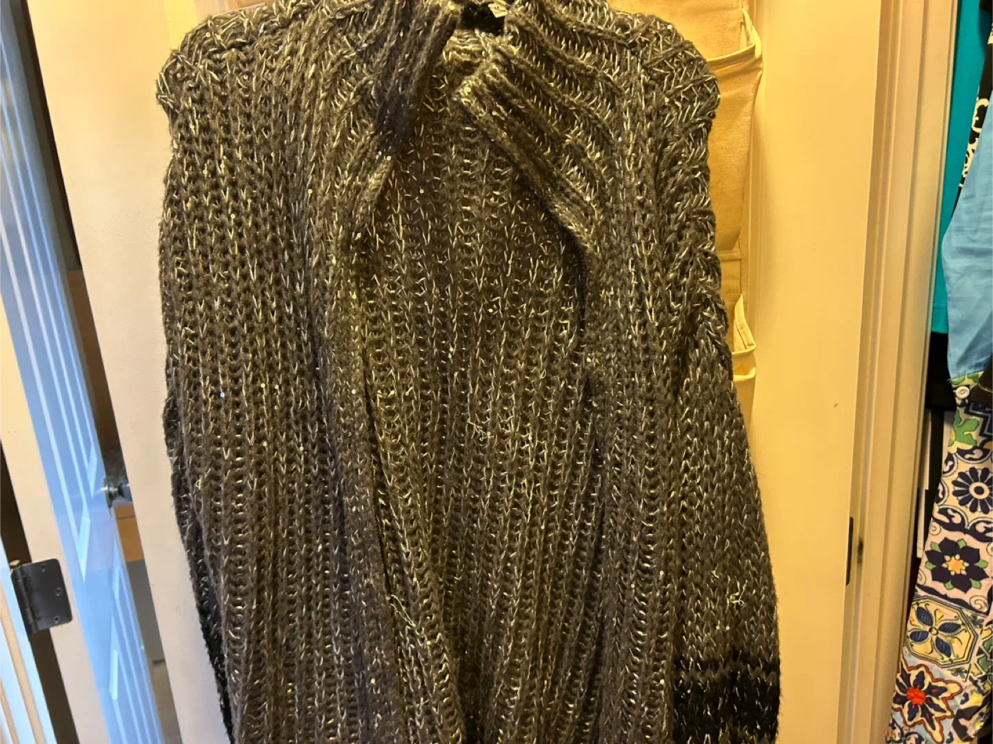 Grey Knit Cardigan - Size M