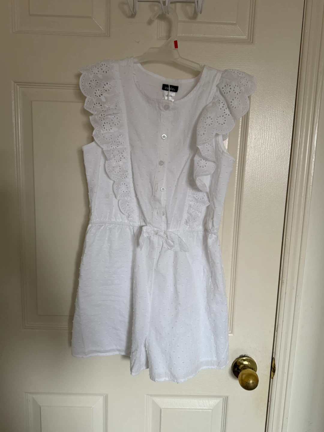 Zunie White Romper - Size 14