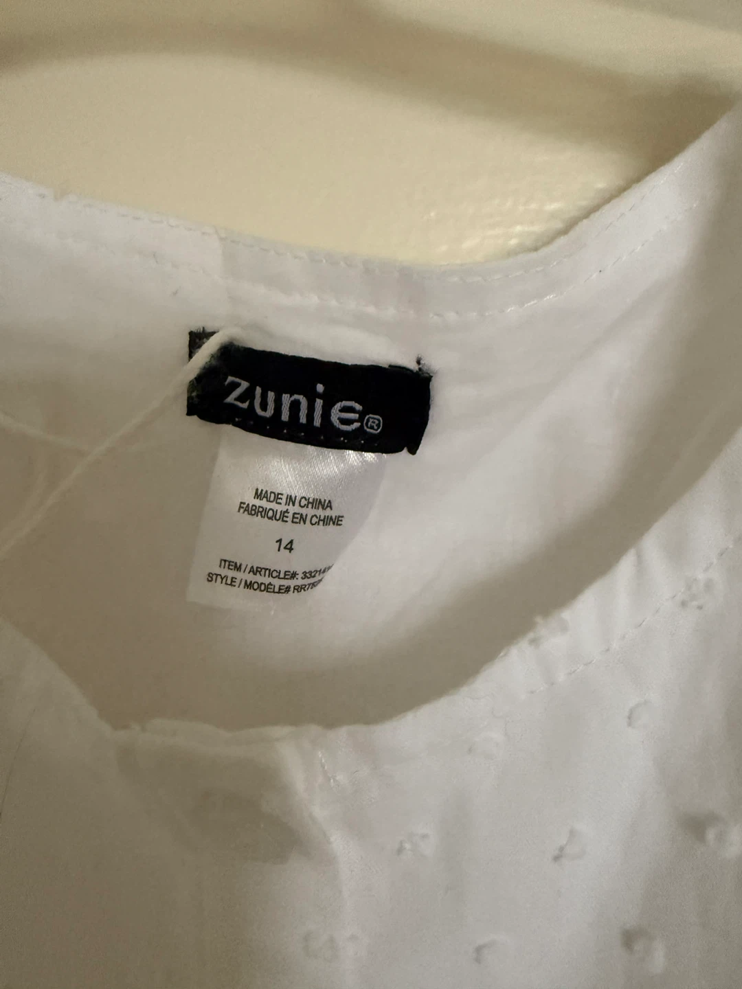 Zunie White Romper - Size 14 - photo 2