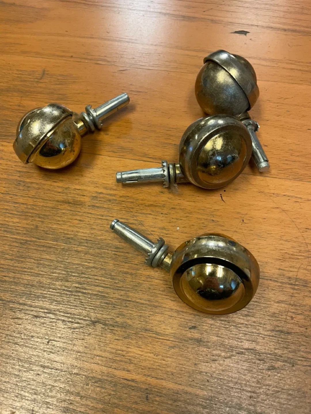 Vintage Brass Ball Casters - Set of 4