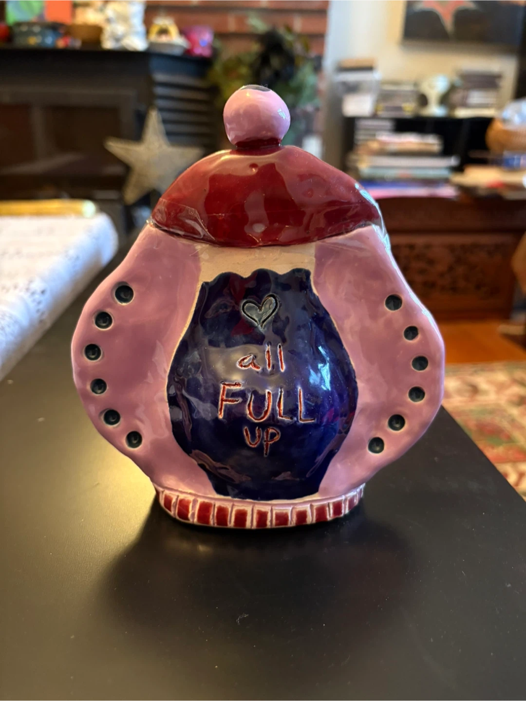 Handmade Ceramic Jar - All Full Up