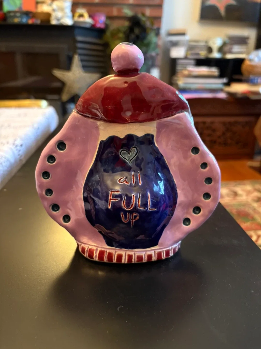 Handmade Ceramic Jar - All Full Up