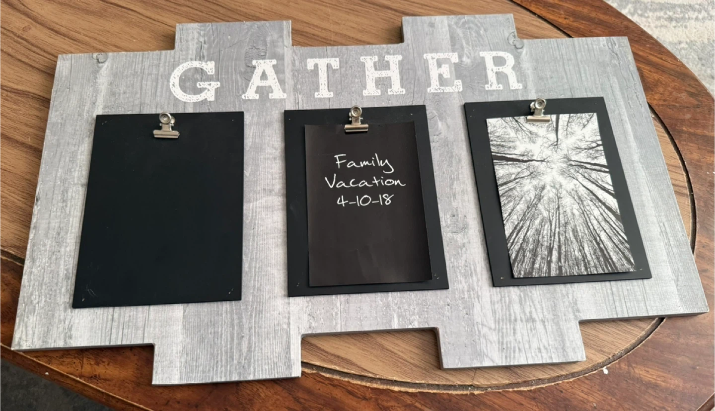 Gather Wooden Photo/Memo Board