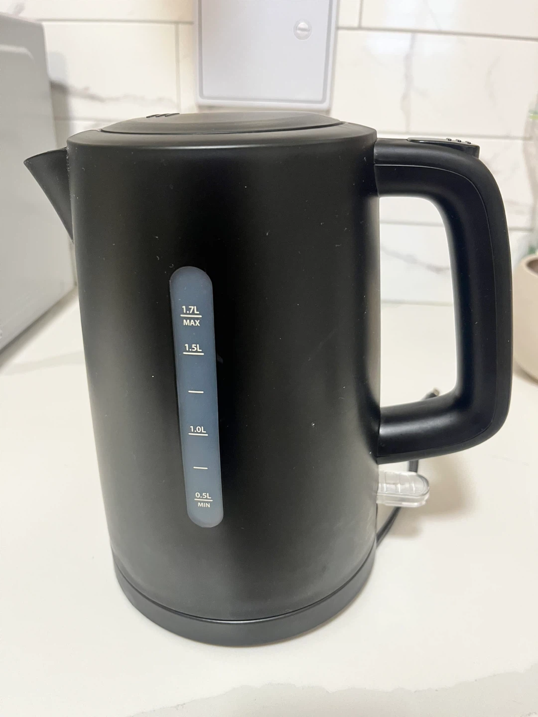 New Mainstays 1.7L Black Electric Kettle