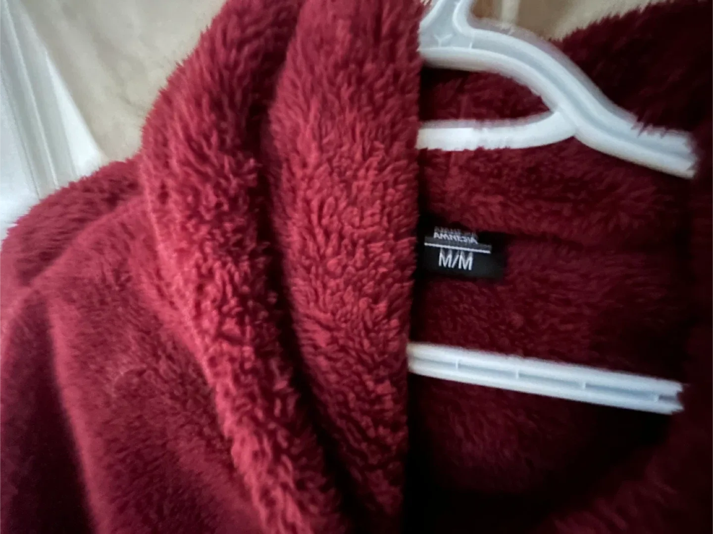 Maroon Fleece Hoodie Size M/M image indicator(2)