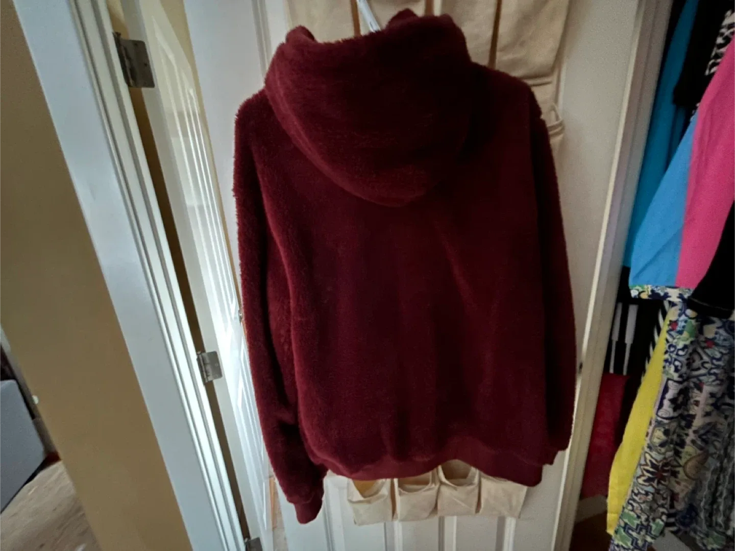 Maroon Fleece Hoodie Size M/M image indicator(3)