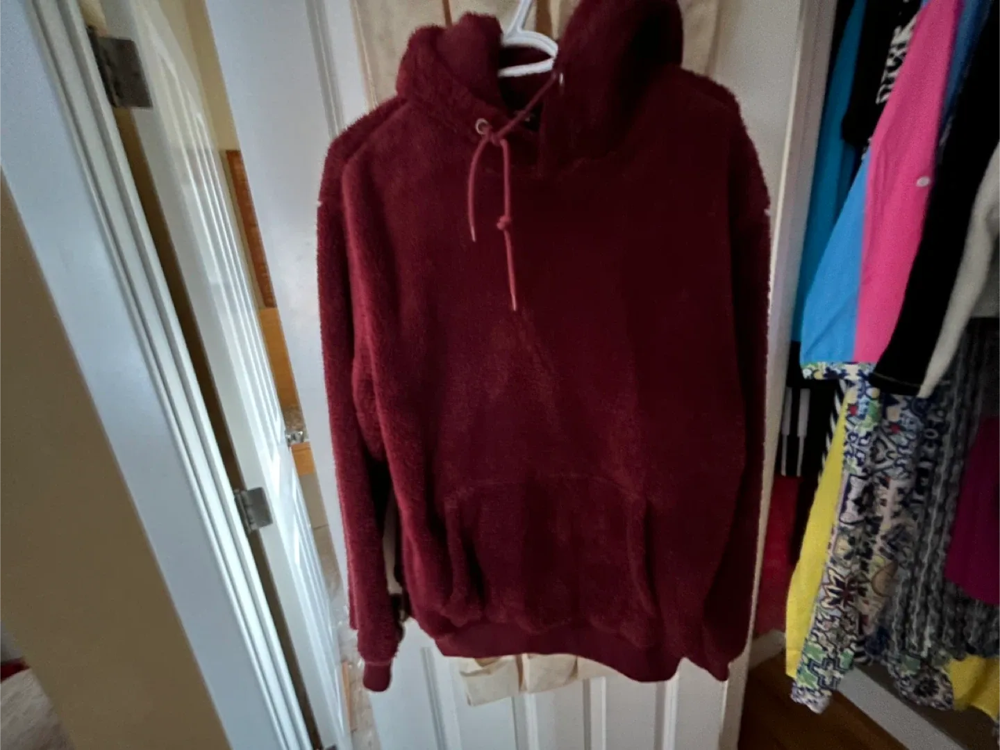 Maroon Fleece Hoodie Size M/M