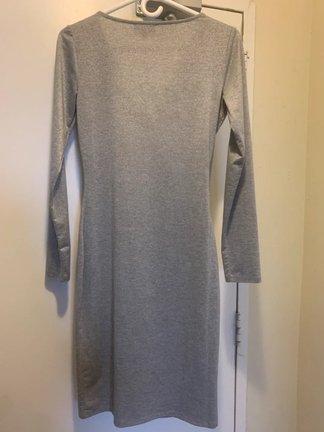 Lori Michaels Silver Grey Wrap Dress - Size S image indicator(2)