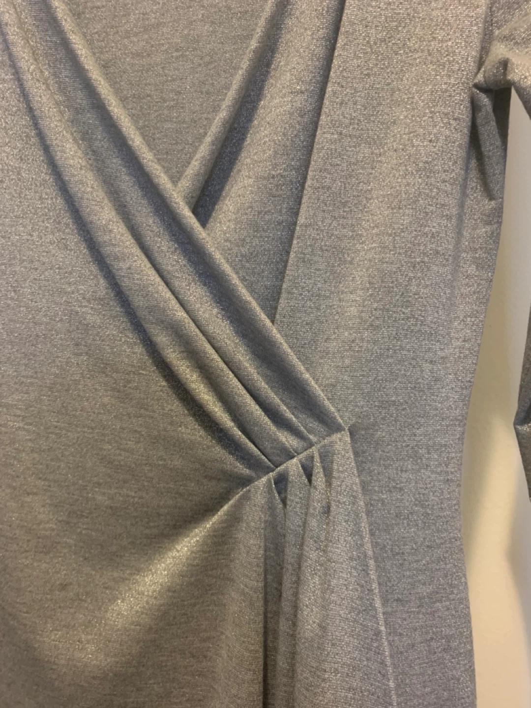 Lori Michaels Silver Grey Wrap Dress - Size S - photo 3