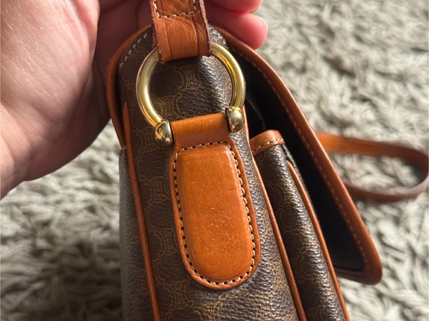 Celine Macadam Pattern Crossbody Bag image indicator(5)