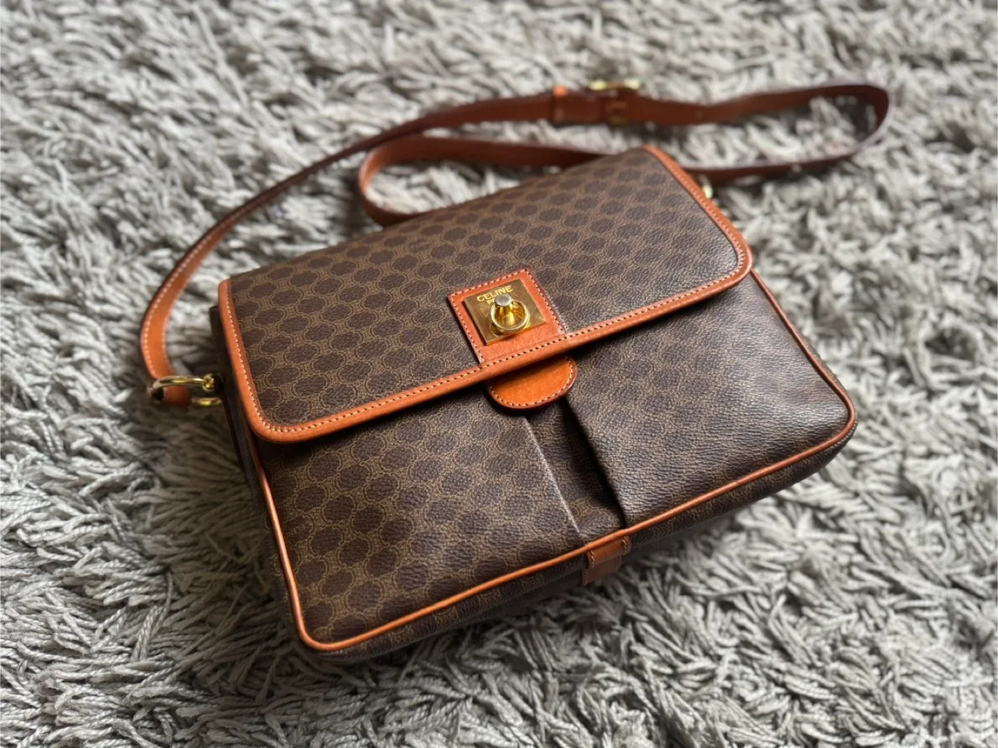 Celine Macadam Pattern Crossbody Bag