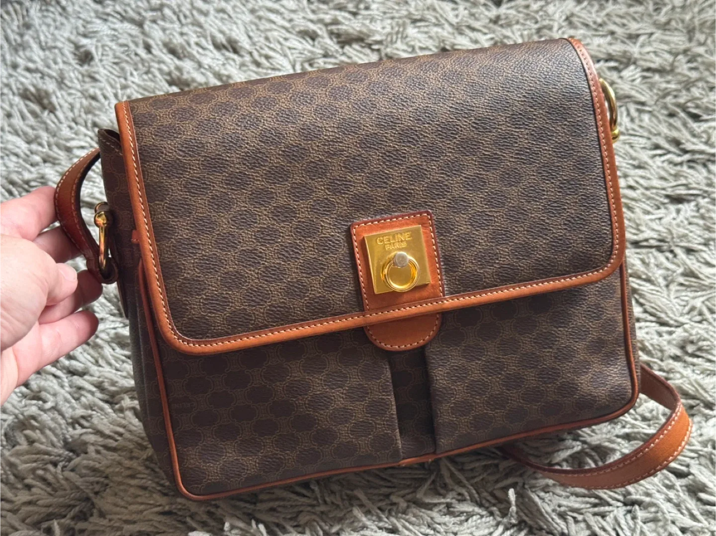 Celine Macadam Pattern Crossbody Bag image indicator(10)