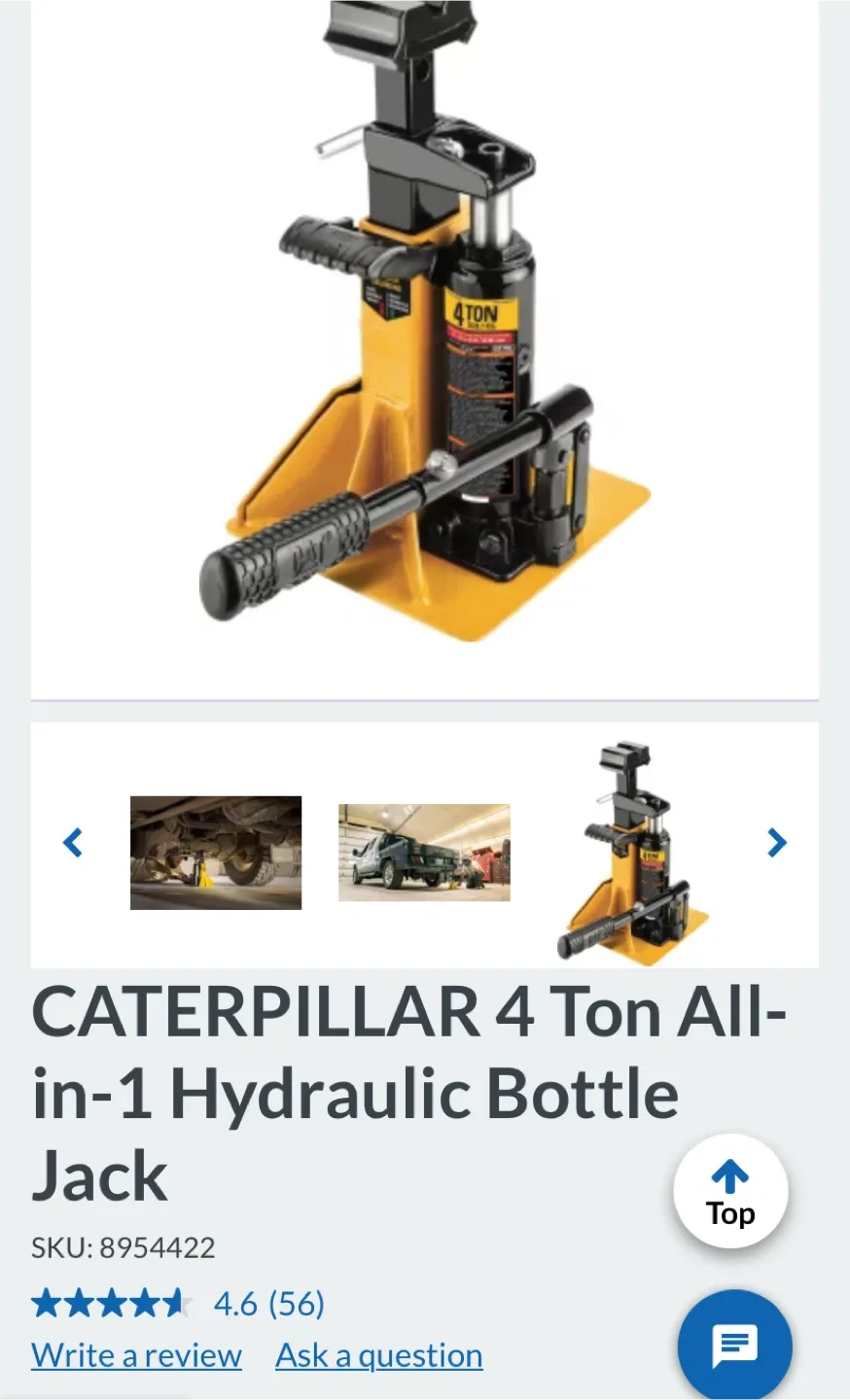 CAT 4 Ton Truck/SUV Lift Jack - Like New! image indicator(4)