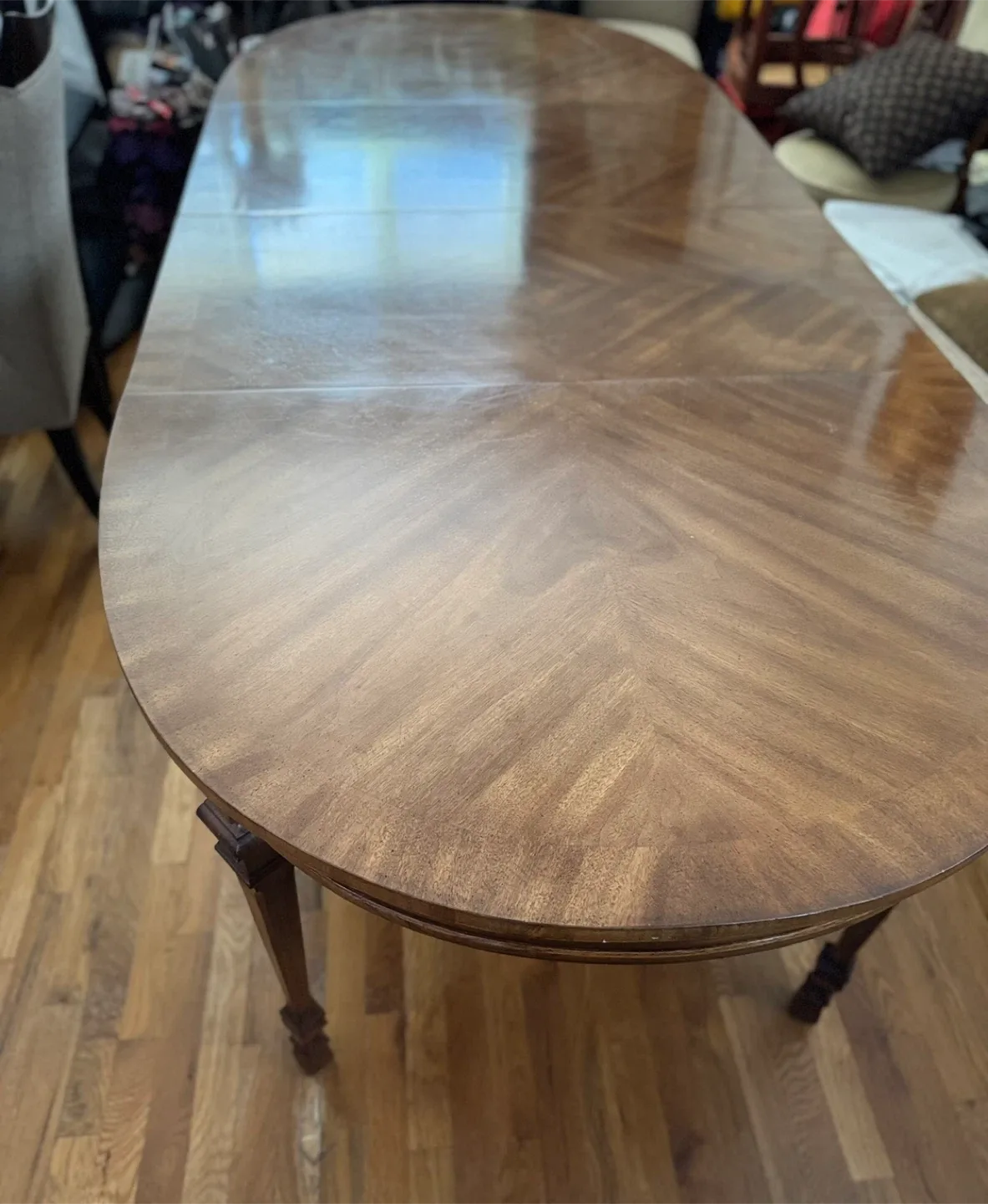 Oval Wooden Extendable Dining Table