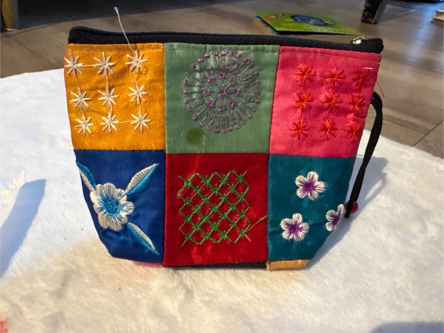 Handmade Embroidered Patchwork Pouch