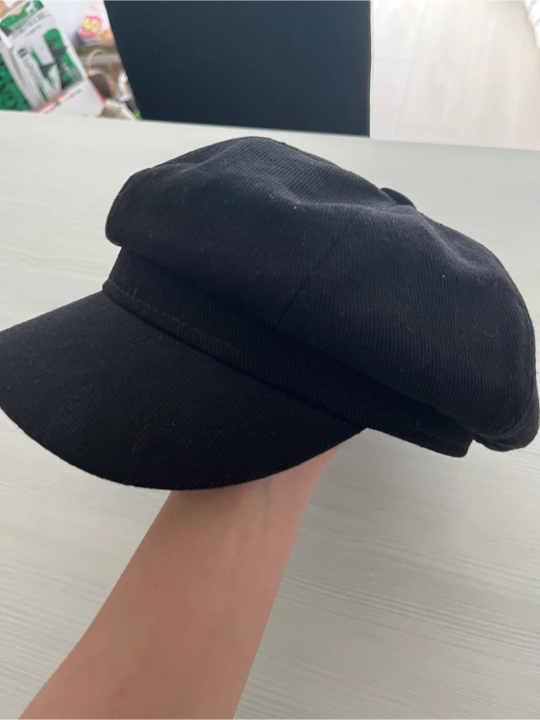 Black Newsboy Cap