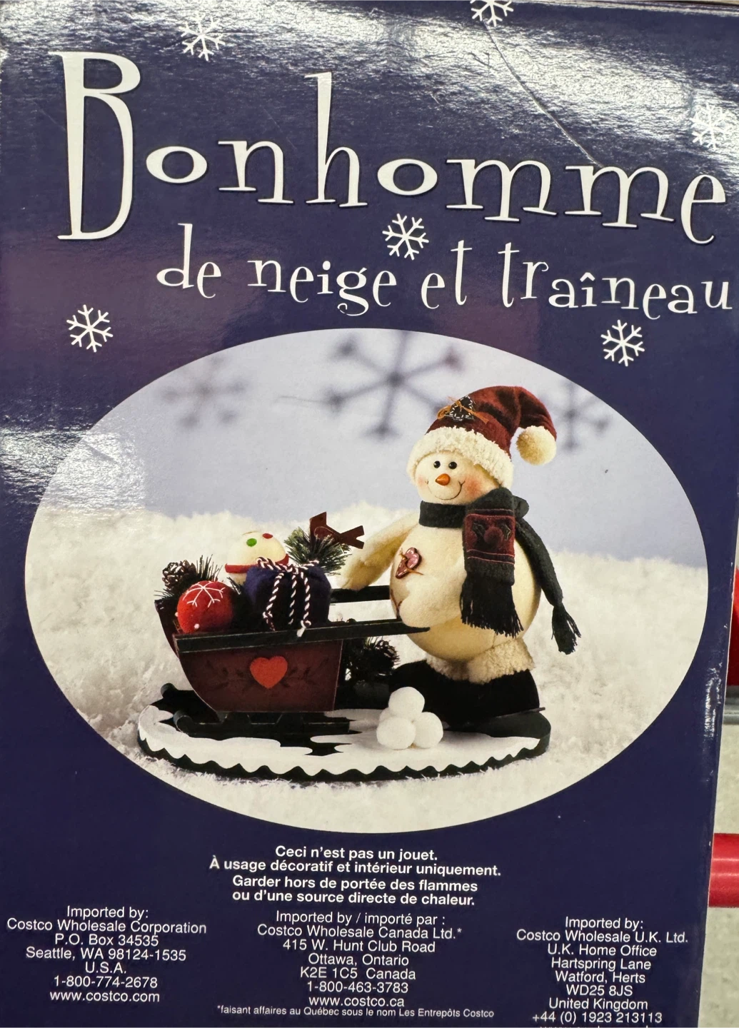 Costco Snowman with Sled Decoration - photo 3