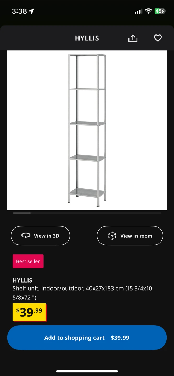 IKEA HYLLIS Shelf Unit - Indoor/Outdoor - photo 2