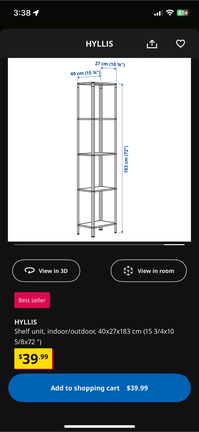 IKEA HYLLIS Shelf Unit - Indoor/Outdoor - photo 3