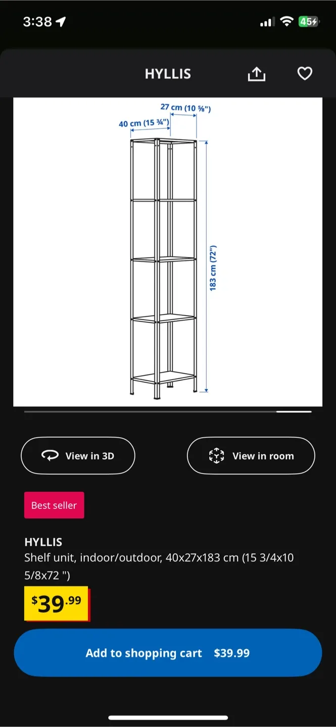IKEA HYLLIS Shelf Unit - Indoor/Outdoor image indicator(3)