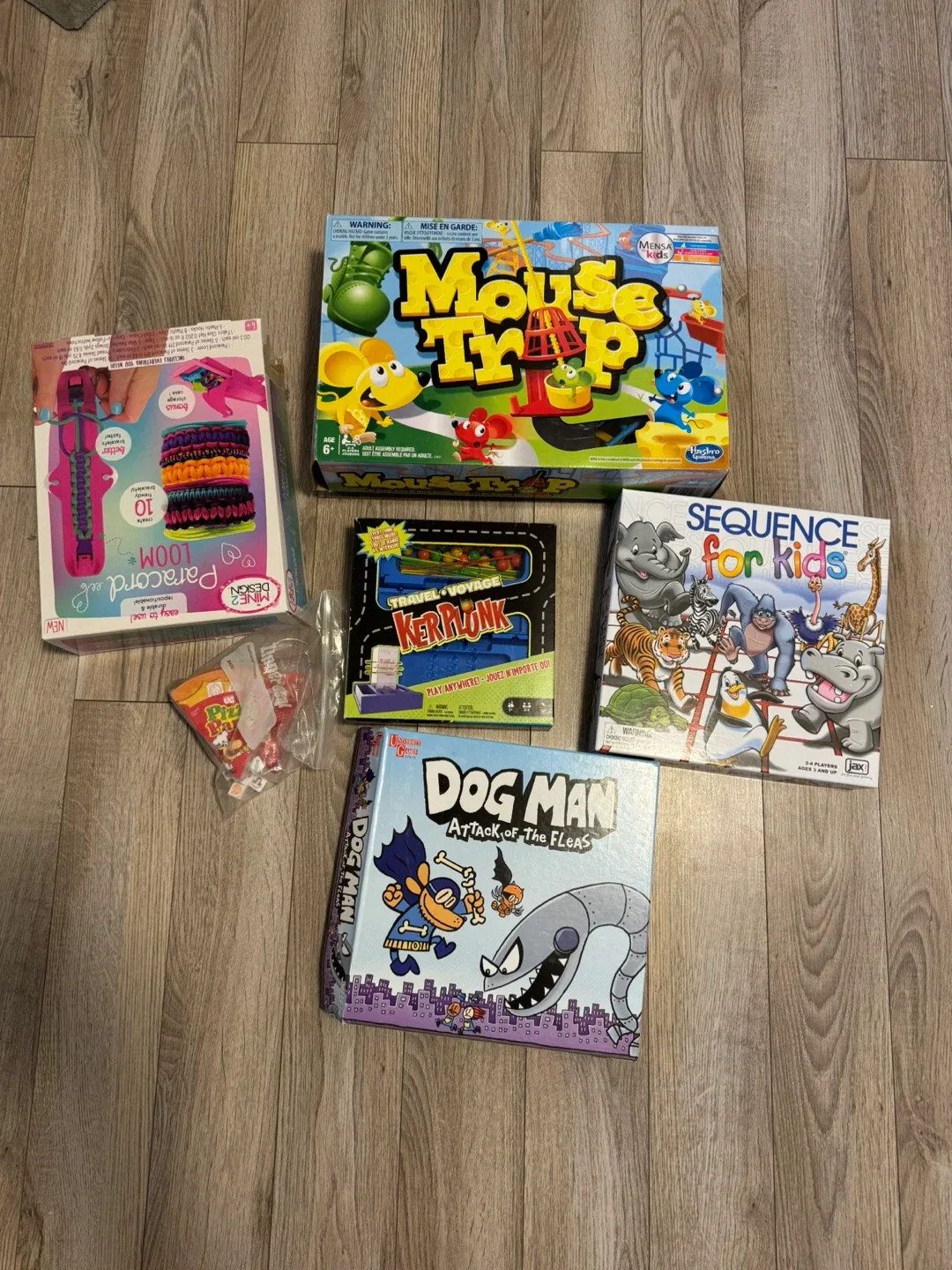 Lot of Board Games: Mouse Trap, Sequence for Kids, Dog Man