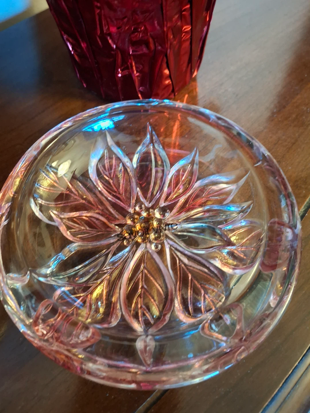 Poinsettia candy/sauce dishes (2 available - priced per dish) - photo 2