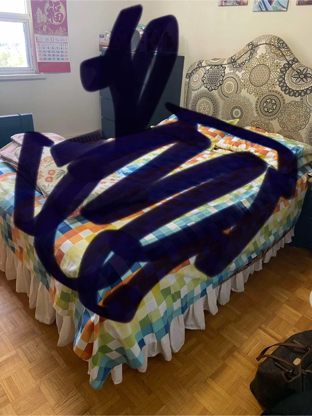 Queen headboard upholstered