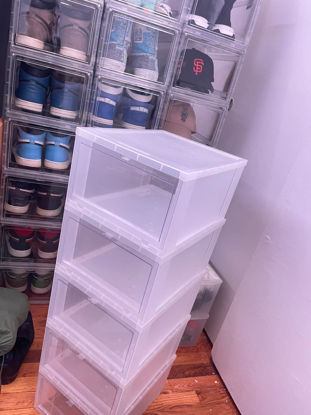 Clear Stackable Shoe Storage Boxes - photo 4
