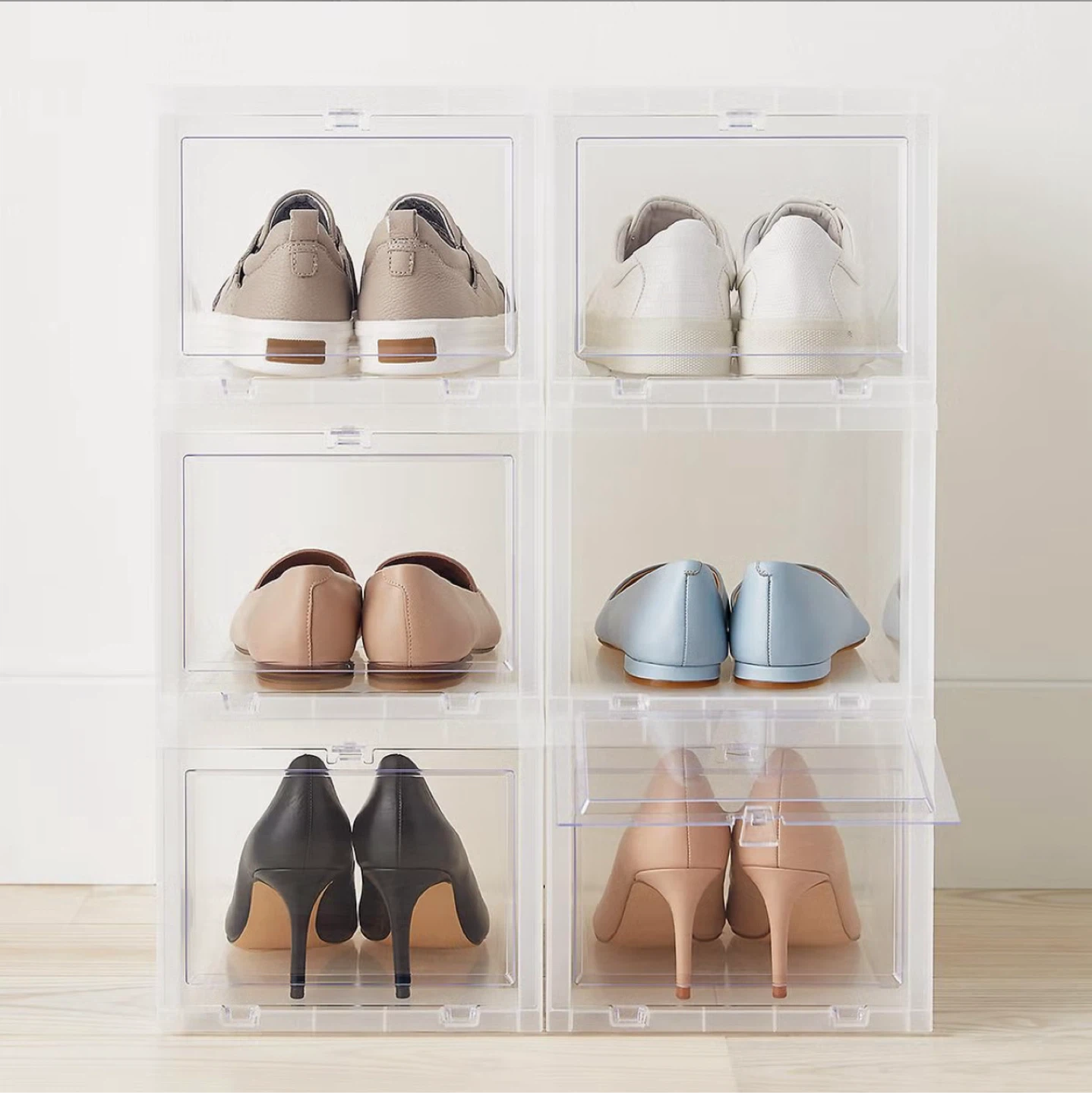 Clear Stackable Shoe Storage Boxes - photo 5