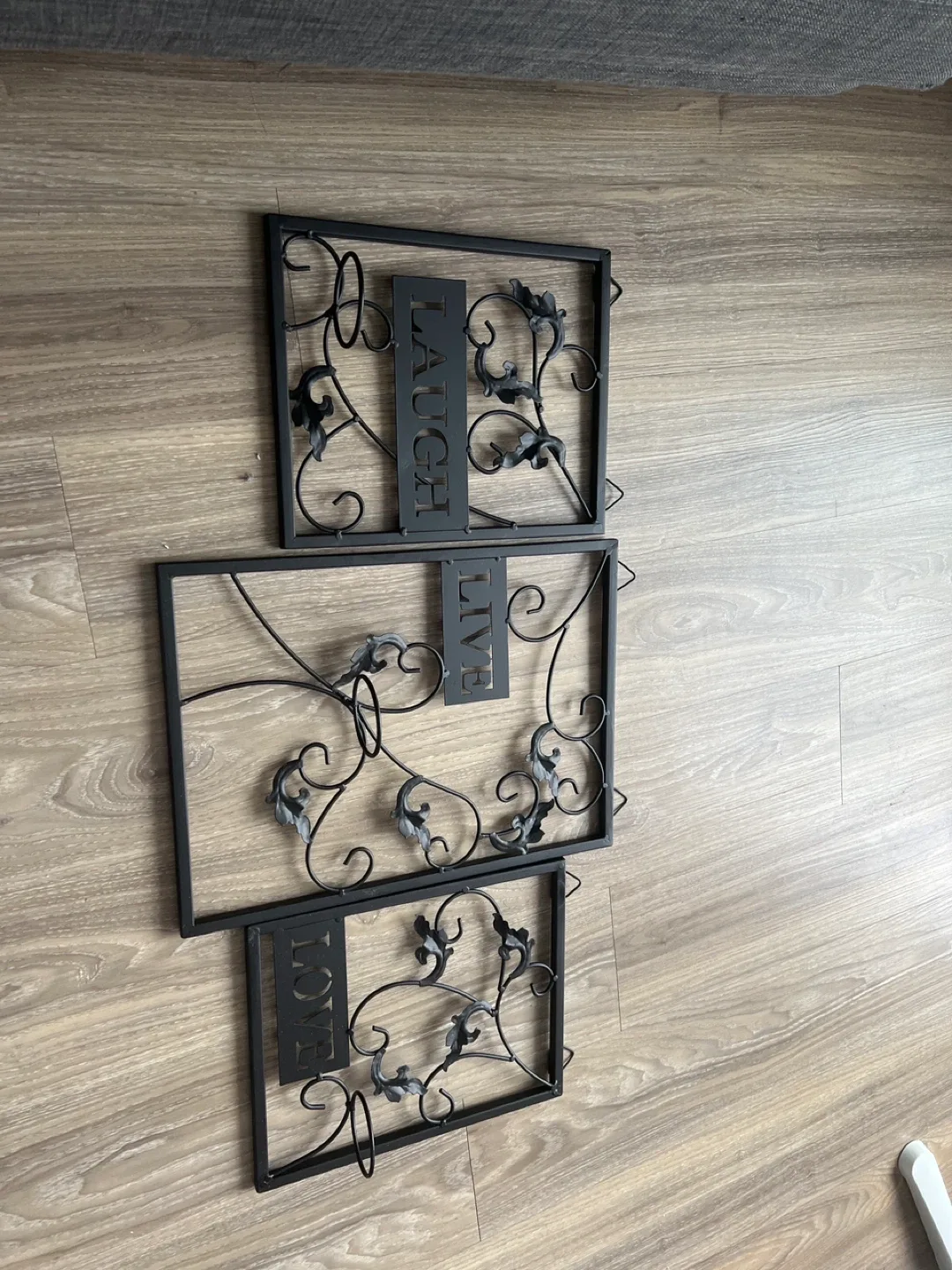 Metal Wall Art Decor - Laugh, Live, Love