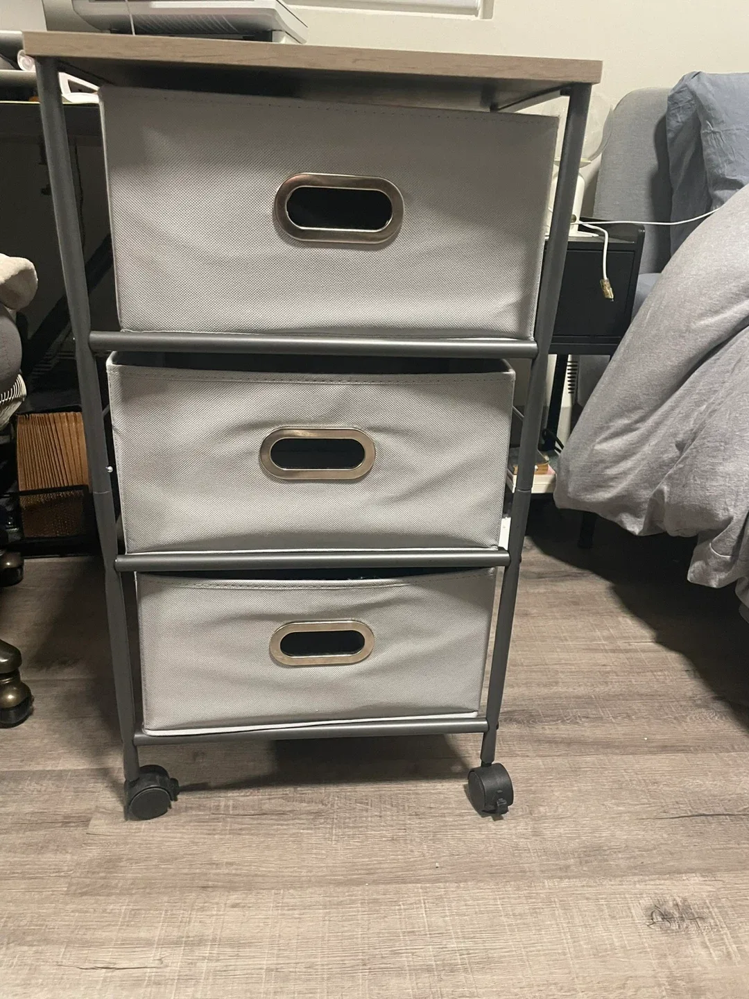 Rolling Storage Cart with 3 Drawers