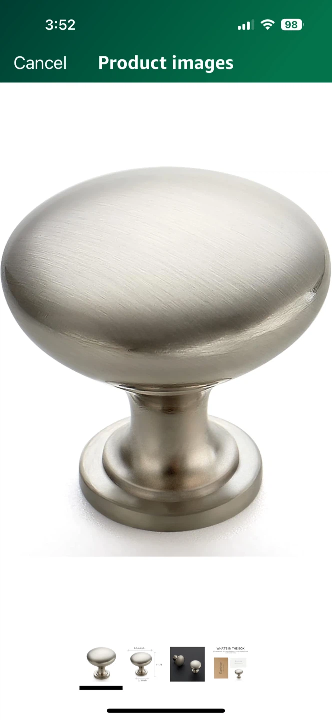 Cabinet Knobs - Brushed Nickel Finish - photo 2