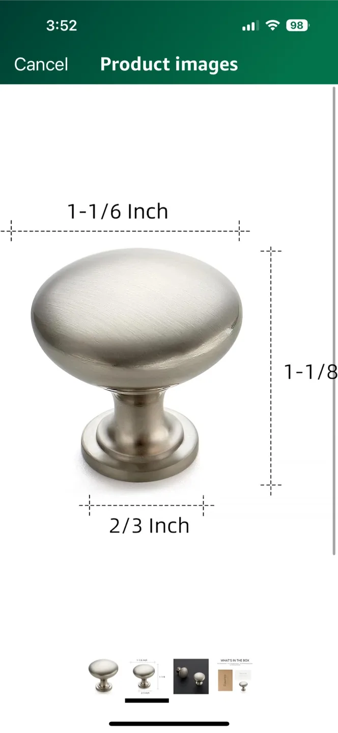 Cabinet Knobs - Brushed Nickel Finish
