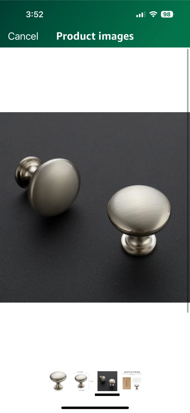 Cabinet Knobs - Brushed Nickel Finish - photo 3