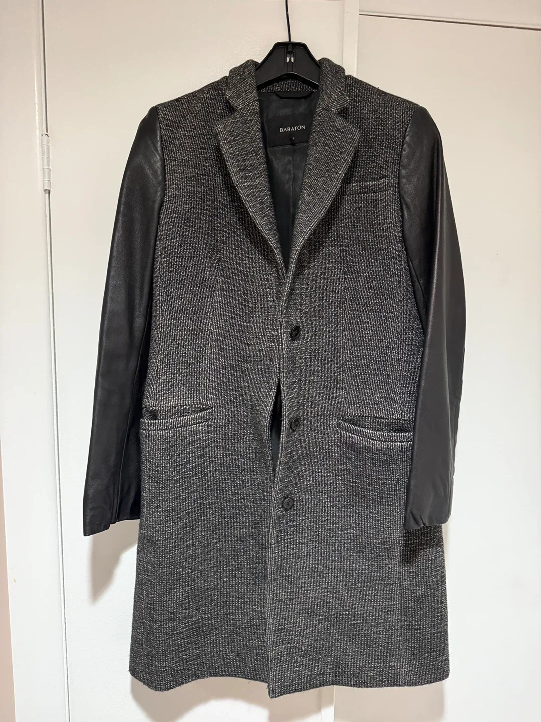Aritzia Babaton Coat w/ Leather Sleeves - Size S