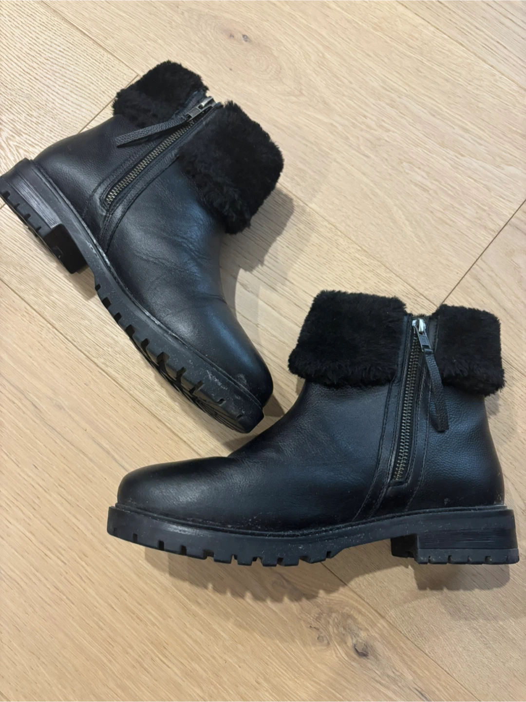 Cougar Kendal Black Leather Waterproof Winter Boots, Size 9 - photo 4