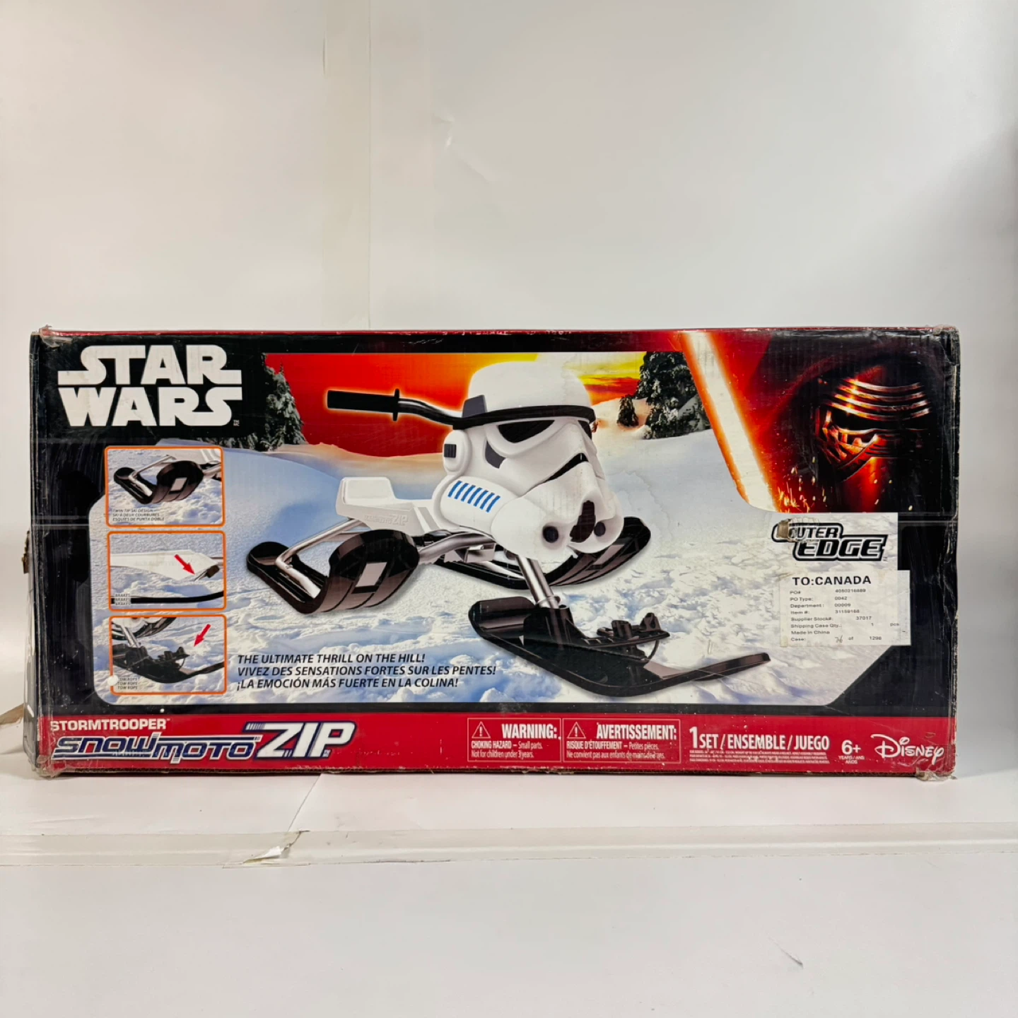 Star Wars Stormtrooper Snow Sled – Disney – New Open Box
