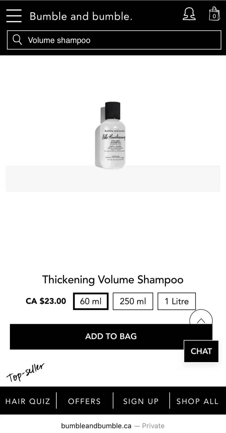 (Retail $26)New Bumble and bumble Shampoo 60ml image indicator(2)