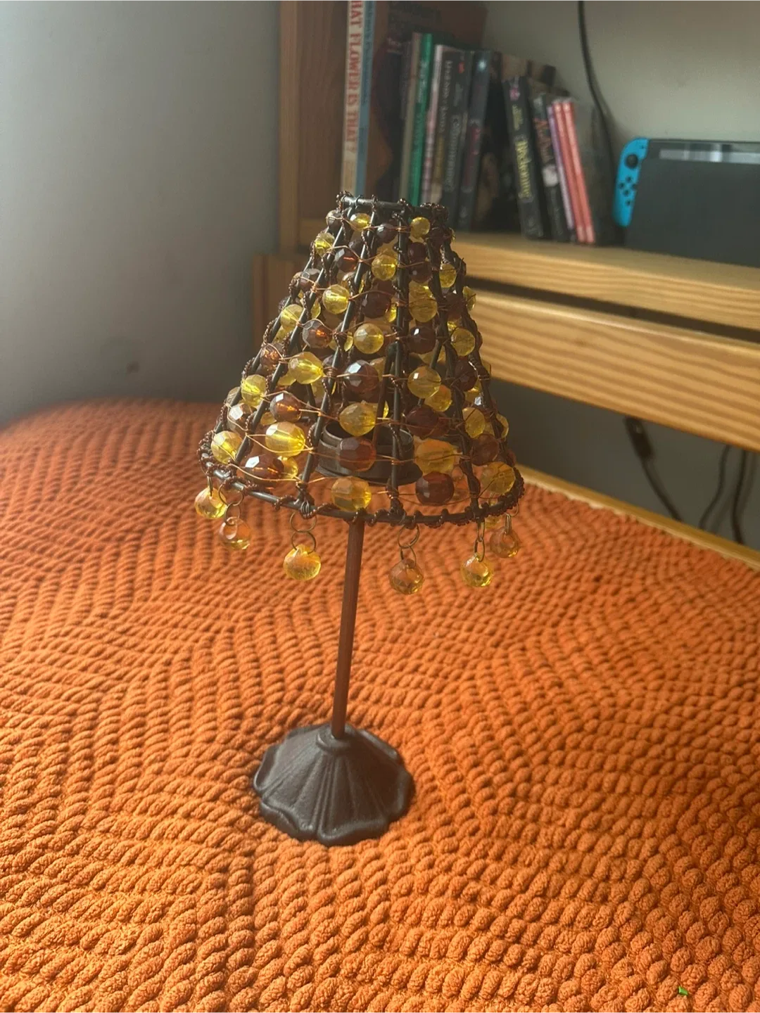 Decorative Beaded Accent Candle Lamp