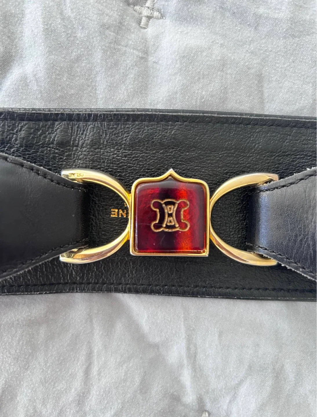 #cleanout Celine Black Leather Belt image indicator(2)