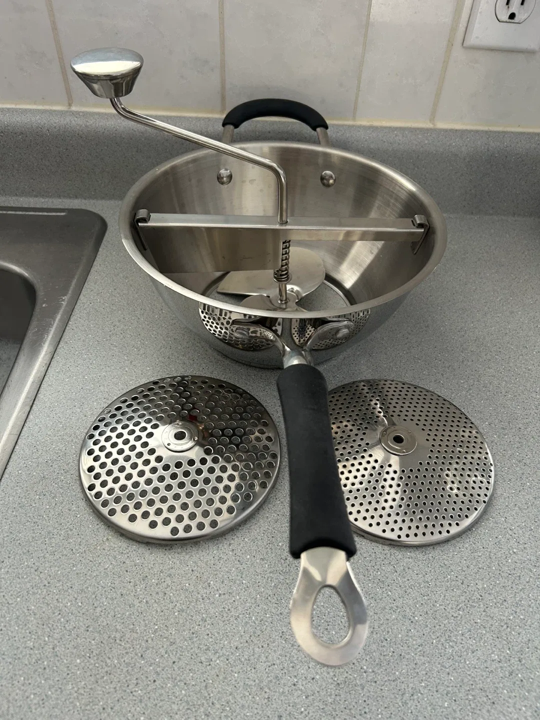 Stainless Steel Food Mill with 2 Discs