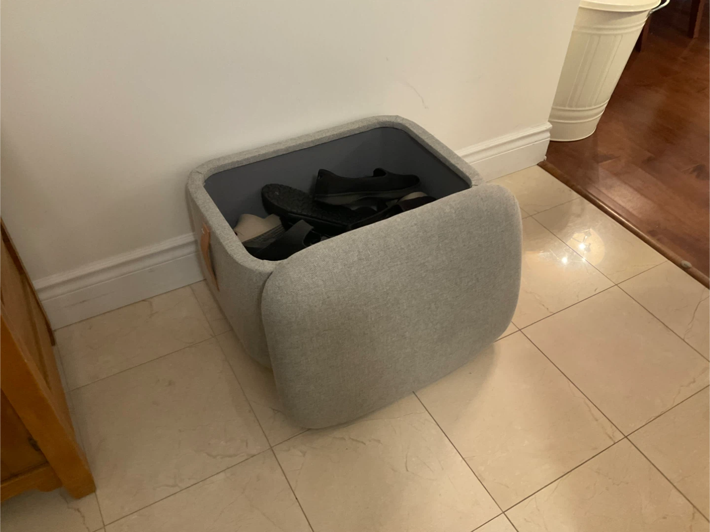 Grey Storage Ottoman - photo 2