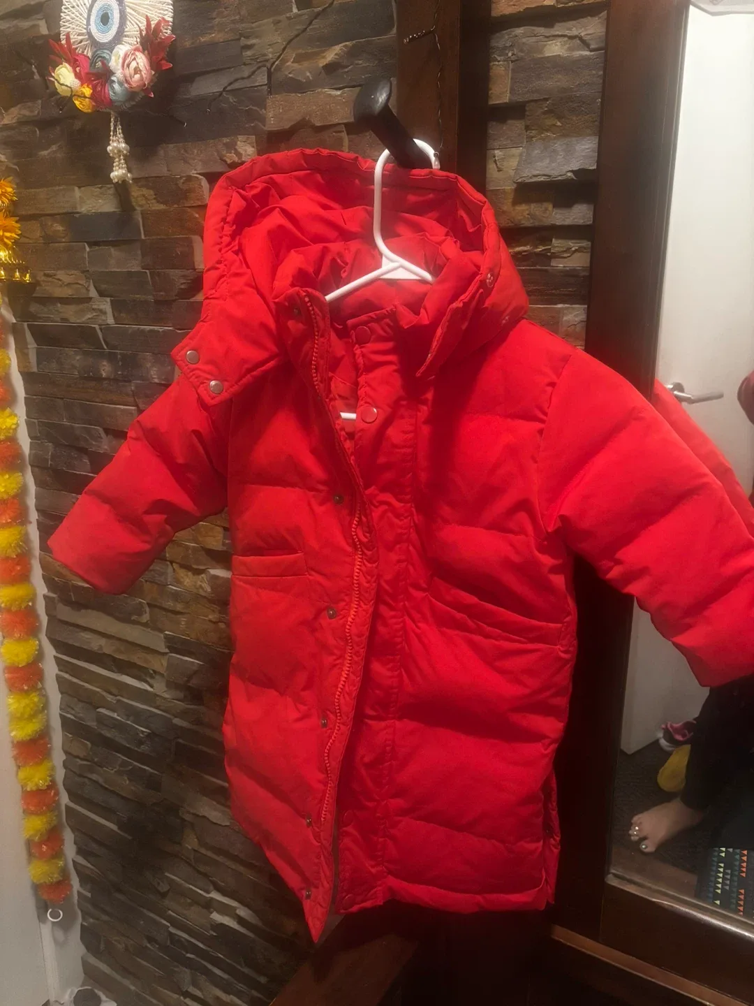 Kids' Puffer Jacket - Red or Black