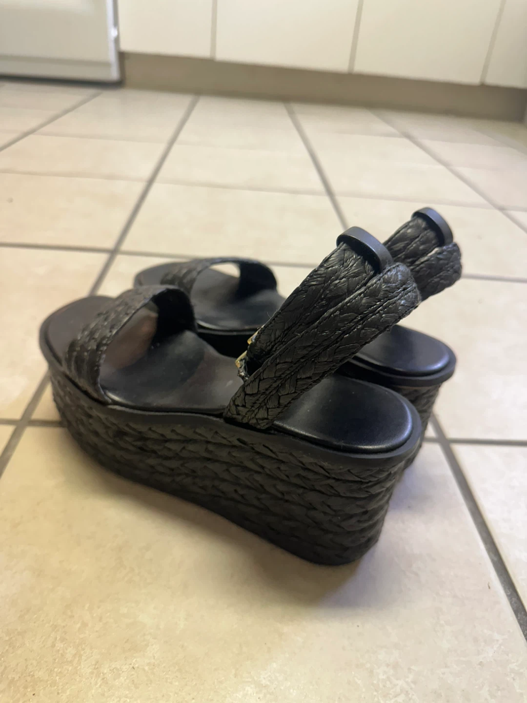 Black Wedge Sandals - photo 3