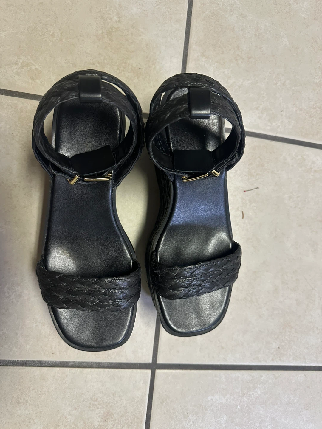 Black Wedge Sandals - photo 2