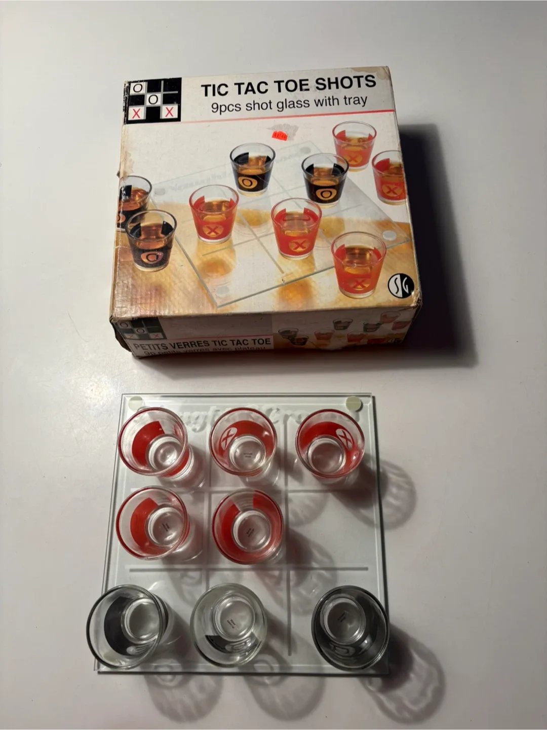 Tic Tac Toe Shots - 9pcs Shot Glass Set