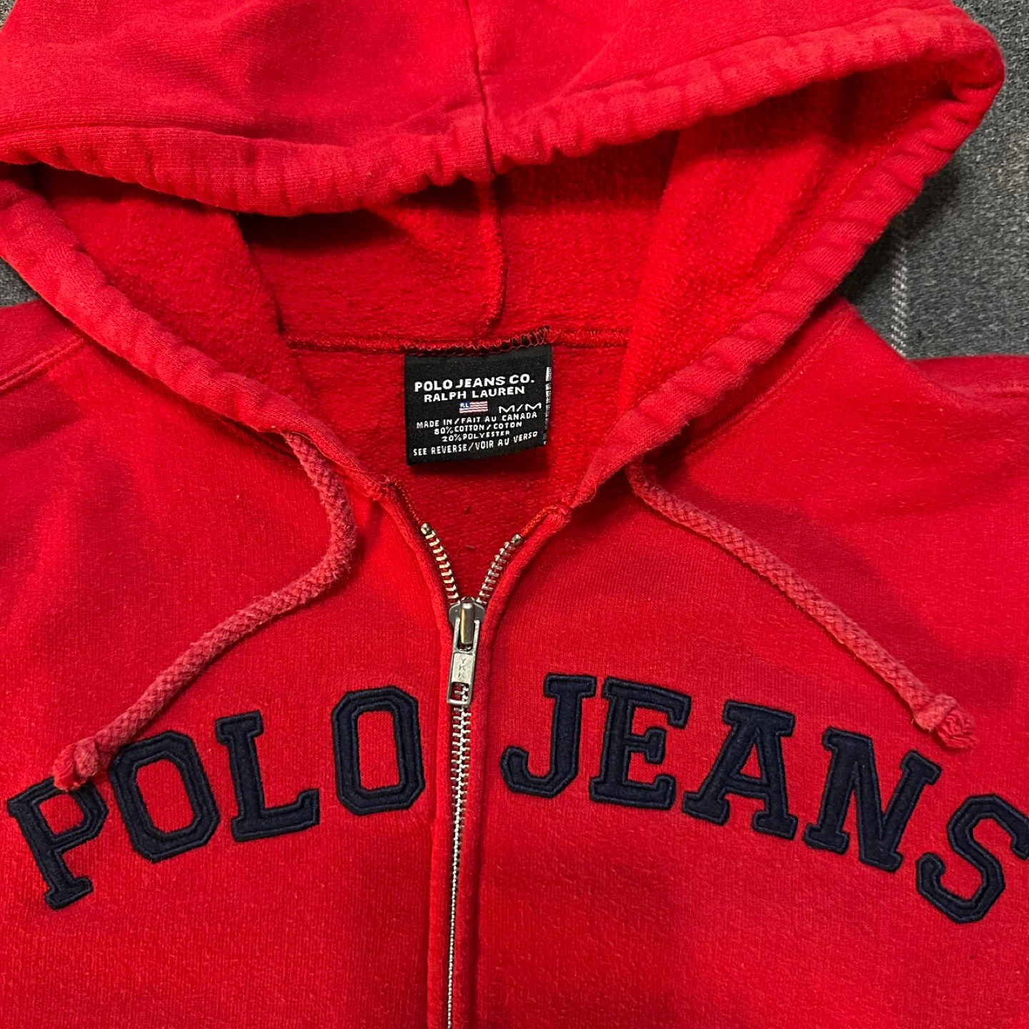 Polo Jeans Ralph Lauren Red Zip-Up Hoodie - photo 2